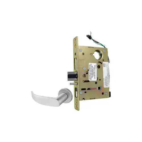 KIT - Electrified Mortise Lock, LNP - LN Rose x P Lever, FS Fail Safe or FSE Fail Secure, Field Selectable, Auto-Sensing Dual Voltage 12/24VDC, Full Wave Rectification, Less Mortise Cylinder, Grade 1, 626/US26D Satin Chrome KIT - Electrified Mortise Lock, LNP - LN Rose x P Lever, FS Fail Safe or FSE Fail Secure, Field Selectable, Auto-Sensing Dual Voltage 12/24VDC, Full Wave Rectification, Less Mortise Cylinder, Grade 1, 626/US26D Satin Chrome
