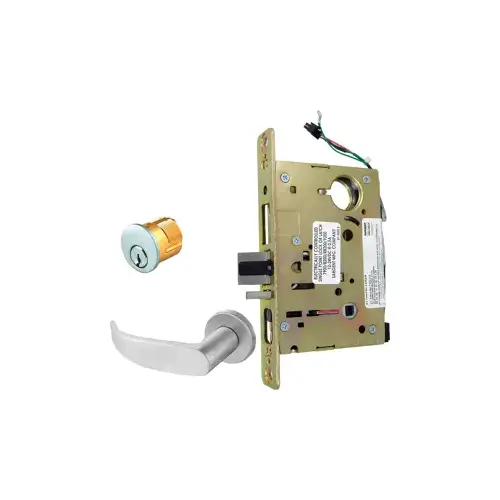KIT - Electrified Mortise Lock, LNP - LN Rose x P Lever, FS Fail Safe or FSE Fail Secure, Field Selectable, Auto-Sensing Dual Voltage 12/24VDC, Full Wave Rectification, LA Keyway 1-Bitted, Grade 1, 626/US26D Satin Chrome KIT - Electrified Mortise Lock, LNP - LN Rose x P Lever, FS Fail Safe or FSE Fail Secure, Field Selectable, Auto-Sensing Dual Voltage 12/24VDC, Full Wave Rectification, LA Keyway 1-Bitted, Grade 1, 626/US26D Satin Chrome