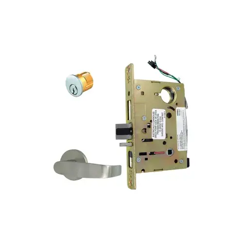 KIT - Electrified Mortise Lock, LNL - LN Rose x L Lever, FS Fail Safe or FSE Fail Secure, Field Selectable, Auto-Sensing Dual Voltage 12/24VDC, Full Wave Rectification, LA Keyway 1-Bitted, Grade 1, 626/US26D Satin Chrome KIT - Electrified Mortise Lock, LNL - LN Rose x L Lever, FS Fail Safe or FSE Fail Secure, Field Selectable, Auto-Sensing Dual Voltage 12/24VDC, Full Wave Rectification, LA Keyway 1-Bitted, Grade 1, 626/US26D Satin Chrome