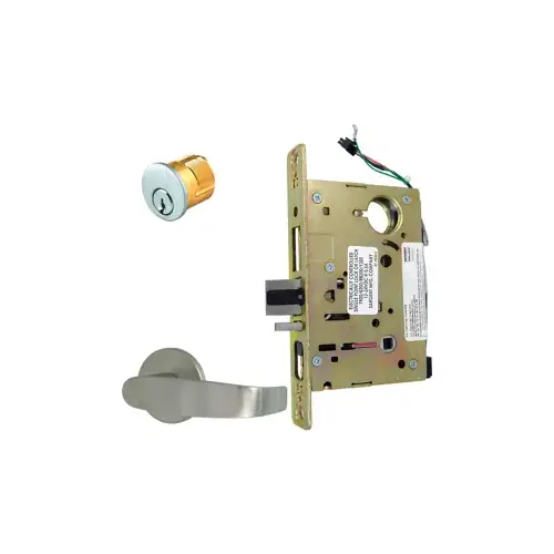 KIT - Electrified Mortise Lock, OL - O Rose x L Lever, FS Fail Safe or FSE Fail Secure, Field Selectable, Auto-Sensing Dual Voltage 12/24VDC, Full Wave Rectification, LA Keyway 1-Bitted, Grade 1, 626/US26D Satin Chrome KIT - Electrified Mortise Lock, OL - O Rose x L Lever, FS Fail Safe or FSE Fail Secure, Field Selectable, Auto-Sensing Dual Voltage 12/24VDC, Full Wave Rectification, LA Keyway 1-Bitted, Grade 1, 626/US26D Satin Chrome