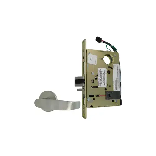 Electrified Mortise Lock, OL - O Rose x L Lever, FS Fail Safe or FSE Fail Secure, Field Selectable, Auto-Sensing Dual Voltage 12/24VDC, Full Wave Rectification, RX Request to Exit Switch, LA Keyway 1-Bitted, Grade 1, 26/US26D Satin Chrome Electrified Mortise Lock, OL - O Rose x L Lever, FS Fail Safe or FSE Fail Secure, Field Selectable, Auto-Sensing Dual Voltage 12/24VDC, Full Wave Rectification, RX Request to Exit Switch, LA Keyway 1-Bitted, Grade 1, 26/US26D Satin Chrome