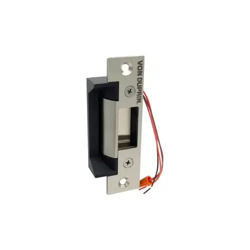 Electric Strike for Cylindrical Applications, Field Selectable Fail Safe/Fail Secure, Field Selectable 12/24 VDC, Cylindrical Latches Max 3/4" Throw, 1-1/4" x 4-7/8" Faceplate, 630/US32D Satin Stainless Steel Electric Strike for Cylindrical Applications, Field Selectable Fail Safe/Fail Secure, Field Selectable 12/24 VDC, Cylindrical Latches Max 3/4" Throw, 1-1/4" x 4-7/8" Faceplate, 630/US32D Satin Stainless Steel