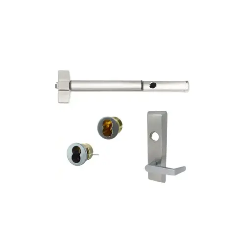 KIT - M52 Cylinder Dogging (Includes LFIC Mortise Housing, Less Core), Rim Exit Device, N959 Newport Storeroom Lever Trim (Includes CL6 LFIC Rim Housing, Less Core), Key Operated Lever, RHR Right Hand Reverse/Reversible Handing, M54 SNB, Sex Nuts and Bolts, 36", Grade 1, ED5000 Series, 630/US32D Satin Stainless Steel KIT - M52 Cylinder Dogging (Includes LFIC Mortise Housing, Less Core), Rim Exit Device, N959 Newport Storeroom Lever Trim (Includes CL6 LFIC Rim Housing, Less Core), Key Operated Lever, RHR Right Hand Reverse/Reversible Handing, M54 SNB, Sex Nuts and Bolts, 36", Grade 1, ED5000 Series, 630/US32D Satin Stainless Steel