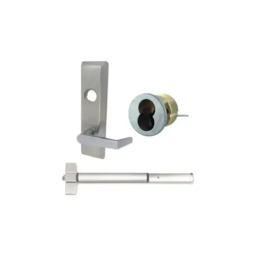 KIT - Rim Exit Device, N959 Newport Storeroom Lever Trim (Includes CL6 LFIC Rim Housing, Less Core), Key Operated Lever, RHR Right Hand Reverse/Reversible Handing, M54 SNB, Sex Nuts and Bolts, 36", Hex Dogging, Grade 1, ED5000 Series, 630/US32D Satin Stainless Steel KIT - Rim Exit Device, N959 Newport Storeroom Lever Trim (Includes CL6 LFIC Rim Housing, Less Core), Key Operated Lever, RHR Right Hand Reverse/Reversible Handing, M54 SNB, Sex Nuts and Bolts, 36", Hex Dogging, Grade 1, ED5000 Series, 630/US32D Satin Stainless Steel