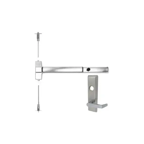 KIT - M52 Cylinder Dogging (1-1/8" Mortise Cylinder with Standard Cam Required), SVR Surface Vertical Rod Exit Device, N955 Newport Classroom/Storeroom Lever Trim (Rim Cylinder Required), Key Locks/Unlocks or Operates Trim, Function Field Changeable, RHR Right Hand Reverse/Reversible Handing, Less Cylinders, M54 SNB, Sex Nuts and Bolts, 36" x 84", Grade 1, ED5000 Series, 630/US32D Satin Stainless Steel KIT - M52 Cylinder Dogging (1-1/8" Mortise Cylinder with Standard Cam Required), SVR Surface Vertical Rod Exit Device, N955 Newport Classroom/Storeroom Lever Trim (Rim Cylinder Required), Key Locks/Unlocks or Operates Trim, Function Field Changeable, RHR Right Hand Reverse/Reversible Handing, Less Cylinders, M54 SNB, Sex Nuts and Bolts, 36" x 84", Grade 1, ED5000 Series, 630/US32D Satin Stainless Steel
