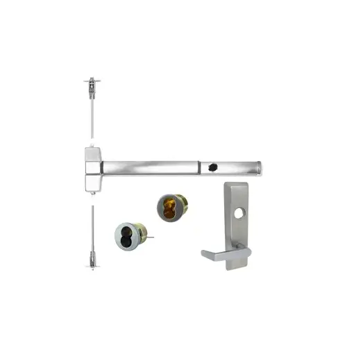KIT - M52 Cylinder Dogging (Includes LFIC Mortise Housing, Less Core), SVR Surface Vertical Rod Exit Device, N959 Newport Storeroom Lever Trim (Includes CL6 LFIC Rim Housing, Less Core), Key Operated Lever, LHR Left Hand Reverse/Reversible Handing, M54 SNB, Sex Nuts and Bolts, 36" x 84", Grade 1, ED5000 Series, 630/US32D Satin Stainless Steel KIT - M52 Cylinder Dogging (Includes LFIC Mortise Housing, Less Core), SVR Surface Vertical Rod Exit Device, N959 Newport Storeroom Lever Trim (Includes CL6 LFIC Rim Housing, Less Core), Key Operated Lever, LHR Left Hand Reverse/Reversible Handing, M54 SNB, Sex Nuts and Bolts, 36" x 84", Grade 1, ED5000 Series, 630/US32D Satin Stainless Steel