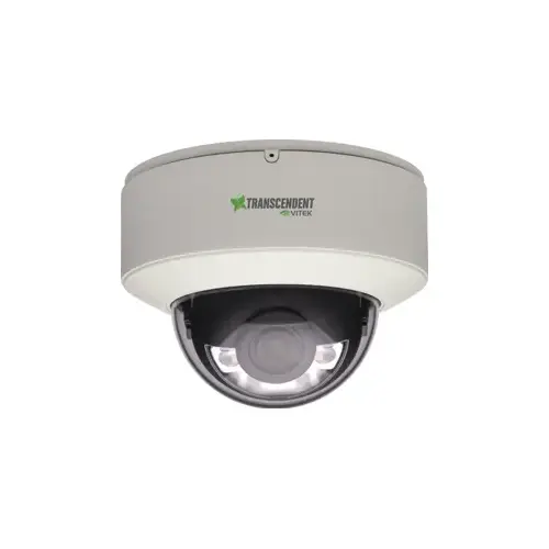 8 Megapixel H.265 20 FPS Fixed Vandal Dome Camera, Knight Guard LEDs, Matrix IR w/100 IR Range, True WDR, 2.8mm, Metal Housing, White 8 Megapixel H.265 20 FPS Fixed Vandal Dome Camera, Knight Guard LEDs, Matrix IR w/100 IR Range, True WDR, 2.8mm, Metal Housing, White