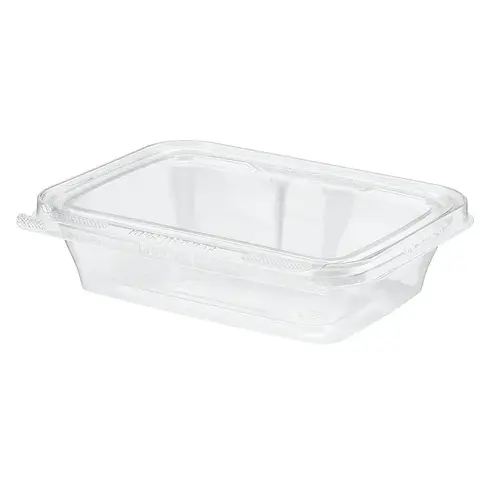 Safe-T-Fresh Deli Container Hinged With Flat Lid 20 OZ RPET Clear Rectangle - pack of 200 Safe-T-Fresh Deli Container Hinged With Flat Lid 20 OZ RPET Clear Rectangle - pack of 200