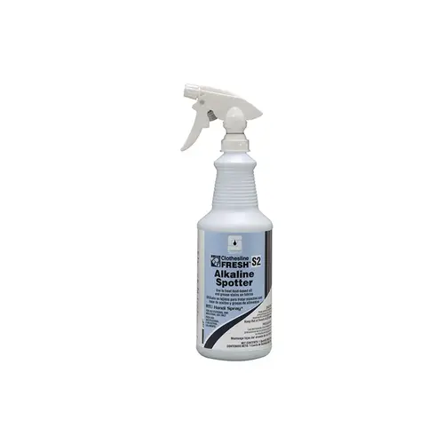Clothesline Fresh Alkaline Spotter S2 Mild Scent Laundry Spotter 1 QT RTU Clear - pack of 12 Clothesline Fresh Alkaline Spotter S2 Mild Scent Laundry Spotter 1 QT RTU Clear - pack of 12