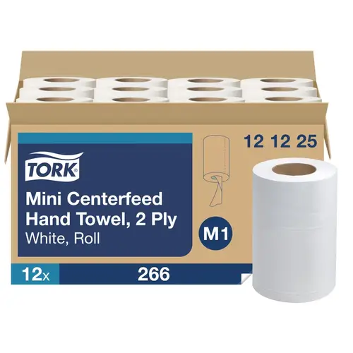 Tork Basic Roll Paper Towel M1 11.8X8.3 IN 261.567 FT 2PLY White Centerfeed Refill - pack of 12 Tork Basic Roll Paper Towel M1 11.8X8.3 IN 261.567 FT 2PLY White Centerfeed Refill - pack of 12