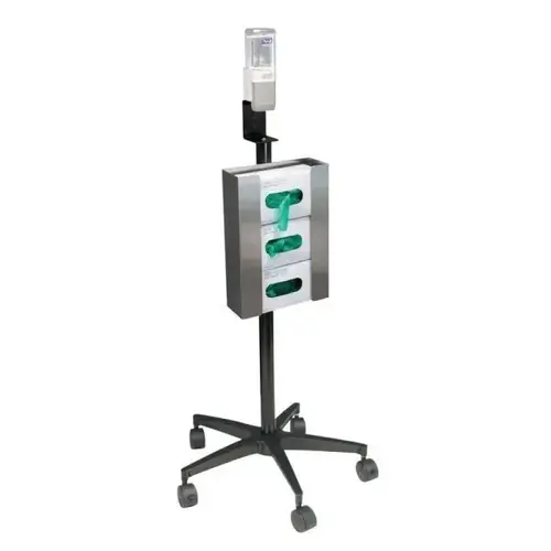 Mobile Glove And Sanitizer Stand Mobile Glove And Sanitizer Stand