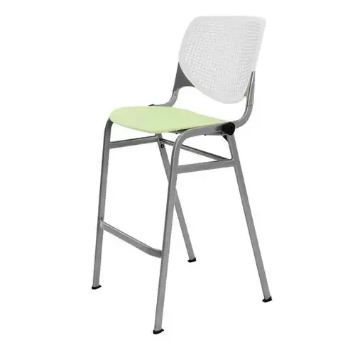 Kool Stack Barstool, White Back, Lime Green Seat Kool Stack Barstool, White Back, Lime Green Seat