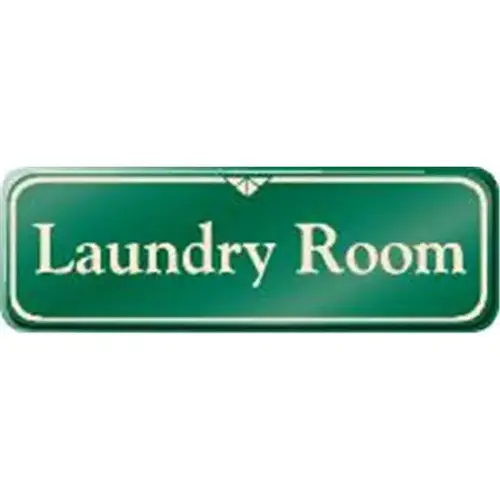 Laundry Room Interior Sign, Green, 9 X 3 Laundry Room Interior Sign, Green, 9 X 3