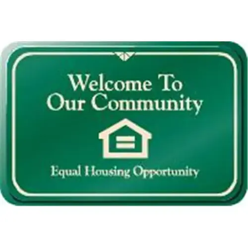 Welcome To Our Interior Sign, Green, 9 X 6" Welcome To Our Interior Sign, Green, 9 X 6"