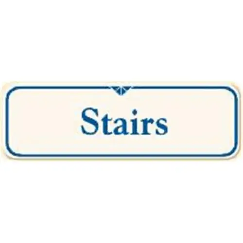 Stairs Interior Sign, Ivory, 9 X 3 Stairs Interior Sign, Ivory, 9 X 3