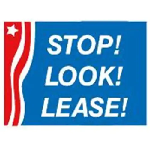 Coroplast Stop! Look! Lease! Amenity Sign, Patriotic, 24 X 18 Coroplast Stop! Look! Lease! Amenity Sign, Patriotic, 24 X 18