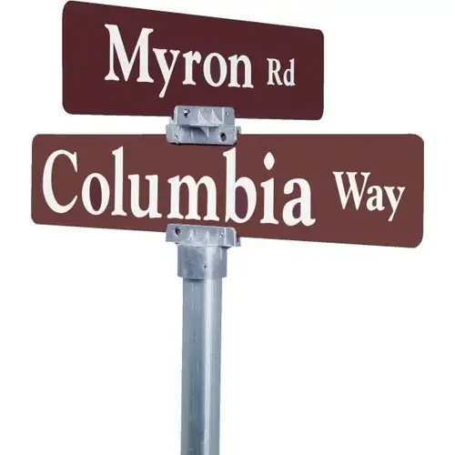 Street Sign Kit For Mounting One Sign On Another, 24 Brown Sign Street Sign Kit For Mounting One Sign On Another, 24 Brown Sign