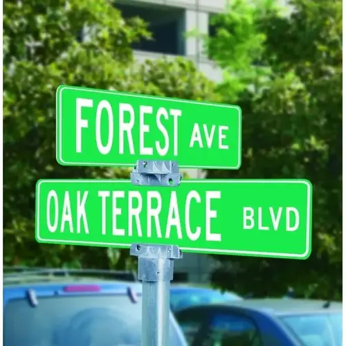 Street Sign Kit For Mounting One Sign On Another, 36 Green Sign Street Sign Kit For Mounting One Sign On Another, 36 Green Sign