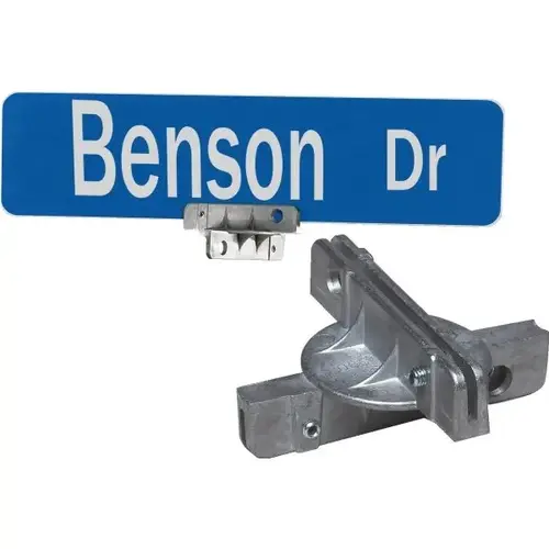 Street Sign Kit For Mounting One Sign On Another, 24 Blue Sign Street Sign Kit For Mounting One Sign On Another, 24 Blue Sign