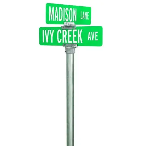 Street Sign Kit For Round Sign Posts, 36 Green Sign Street Sign Kit For Round Sign Posts, 36 Green Sign