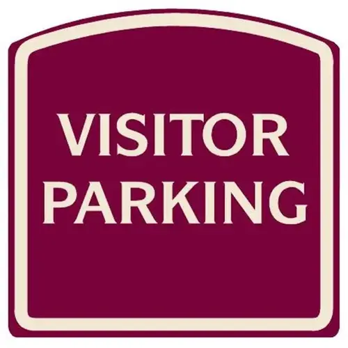 Visitor Parking Designer Sign, Ivory On Burgundy, 16 X 16 Visitor Parking Designer Sign, Ivory On Burgundy, 16 X 16