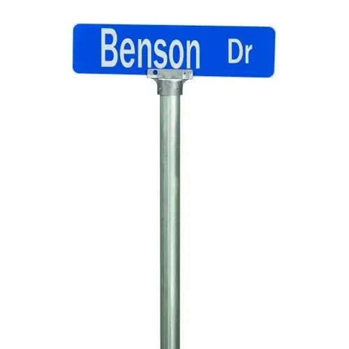 Street Sign Kit For Round Sign Posts, 36 Blue Sign Street Sign Kit For Round Sign Posts, 36 Blue Sign