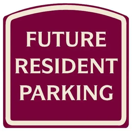 Future Resident Parking Designer Sign, Ivory On Burgundy, 16 X 16 Future Resident Parking Designer Sign, Ivory On Burgundy, 16 X 16