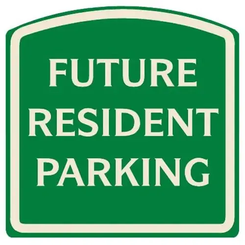 Future Resident Parking Designer Sign, Ivory On Green, 16 X 16 Future Resident Parking Designer Sign, Ivory On Green, 16 X 16