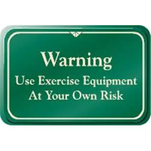 Warning Interior Sign, Green, 9 X 6 Warning Interior Sign, Green, 9 X 6