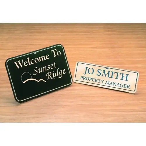 Custom Desk Sign, 9 X 6 Custom Desk Sign, 9 X 6