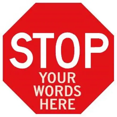 Semi-Custom Stop Sign, Reflective, 24 X 24" Semi-Custom Stop Sign, Reflective, 24 X 24"