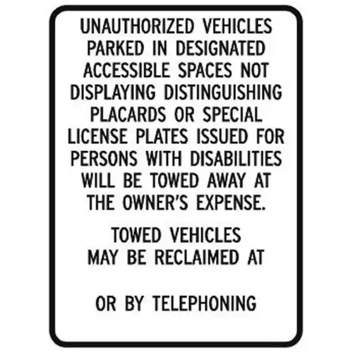 California/Placards Disabled Parking Sign, Reflective, 18 X 24 California/Placards Disabled Parking Sign, Reflective, 18 X 24