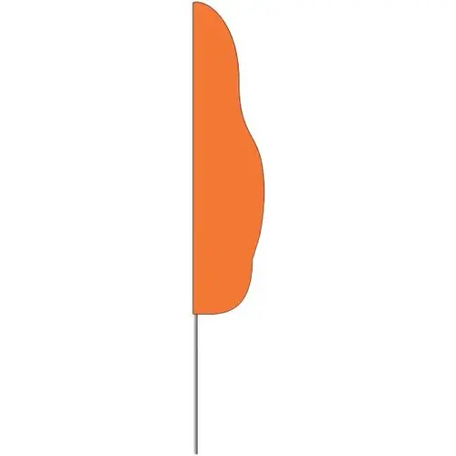 Flutter Flag And Pole, Orange, 12 ft Flutter Flag And Pole, Orange, 12 ft