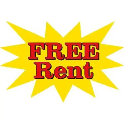 Free Rent Static Cling Decals, 24 X 18 Free Rent Static Cling Decals, 24 X 18
