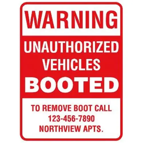 Semi-Custom Warning Unauthorized Sign, Red Non-Reflective, 18 X 24 Semi-Custom Warning Unauthorized Sign, Red Non-Reflective, 18 X 24
