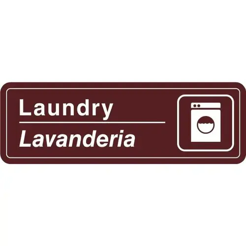 Bilingual Laundry Interior Sign, 9 X 3 Bilingual Laundry Interior Sign, 9 X 3