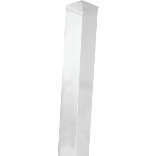 Aluminum Post, 4 ft White, 1-1/2 X 1-1/2 X 4 ft Aluminum Post, 4 ft White, 1-1/2 X 1-1/2 X 4 ft