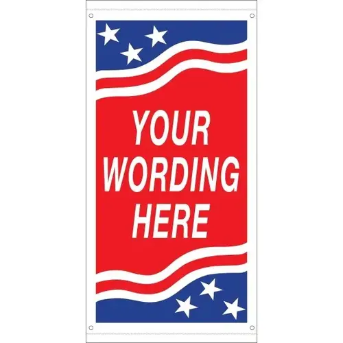 Semi-Custom Boulevard Banner, Patriotic, 30 X 60 Semi-Custom Boulevard Banner, Patriotic, 30 X 60
