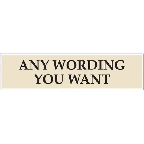 Coroplast Semi-Custom Rider For Amenity Signs, Black And Ivory, 24 X 6 Coroplast Semi-Custom Rider For Amenity Signs, Black And Ivory, 24 X 6