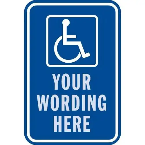 Semi-Custom Disabled Parking Square Logo Sign, Non-Reflective, 12 X 18 Semi-Custom Disabled Parking Square Logo Sign, Non-Reflective, 12 X 18