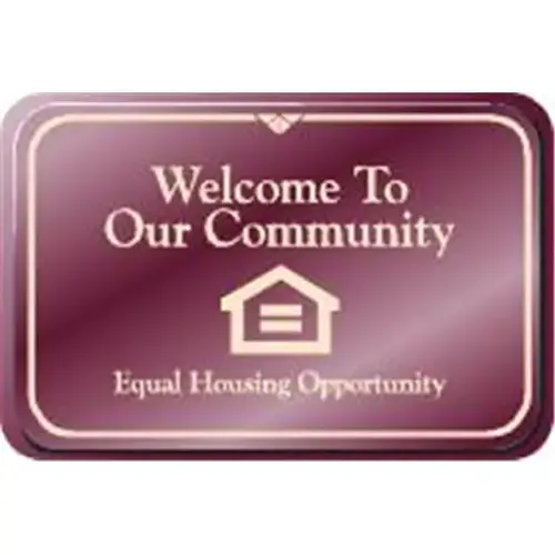 Welcome To Our... Interior Sign, Burgundy, 9 X 6" Welcome To Our... Interior Sign, Burgundy, 9 X 6"