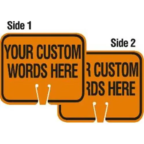 Custom Traffic Cone, Snap-On Sign, 2-Sided Custom Traffic Cone, Snap-On Sign, 2-Sided