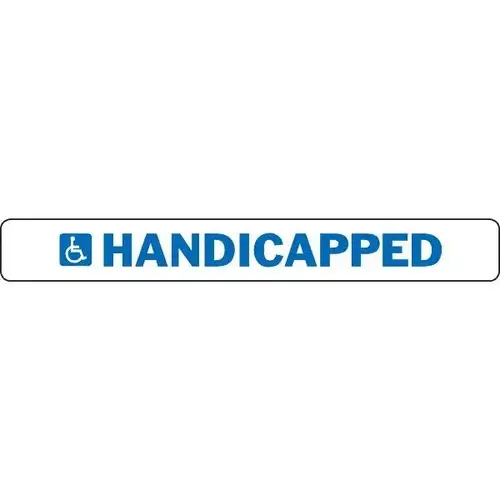 Handicapped Stop Block Sign, Reflective Aluminum, 20 X 2-1/2 Handicapped Stop Block Sign, Reflective Aluminum, 20 X 2-1/2