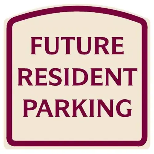Future Resident Parking Designer Sign, Burgundy On Ivory, 16 X 16 Future Resident Parking Designer Sign, Burgundy On Ivory, 16 X 16