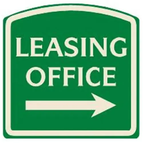 Leasing Office Arched Designer Sign With Right Arrow, Ivory On Green 16 X 16 Leasing Office Arched Designer Sign With Right Arrow, Ivory On Green 16 X 16