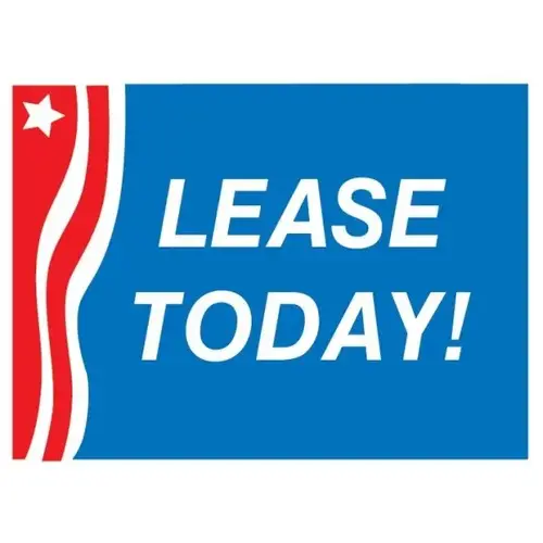 Aluminum Lease Today Amenity Sign, Patriotic, 24 X 18 Aluminum Lease Today Amenity Sign, Patriotic, 24 X 18