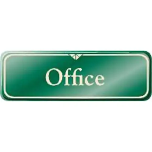 Office Interior Sign, Green, 9 X 3 Office Interior Sign, Green, 9 X 3