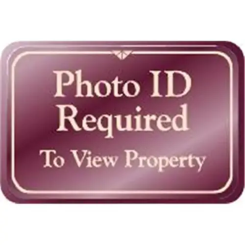 Photo Id Required Interior Sign, Burgundy, 9 X 6 Photo Id Required Interior Sign, Burgundy, 9 X 6