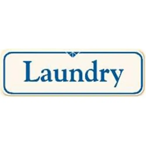 Laundry Interior Sign, Ivory, 9 X 3 Laundry Interior Sign, Ivory, 9 X 3