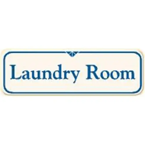 Laundry Room Interior Sign, Ivory, 9 X 3 Laundry Room Interior Sign, Ivory, 9 X 3